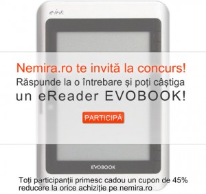 Participa la concursul Nemira si castiga un eReader Evobook