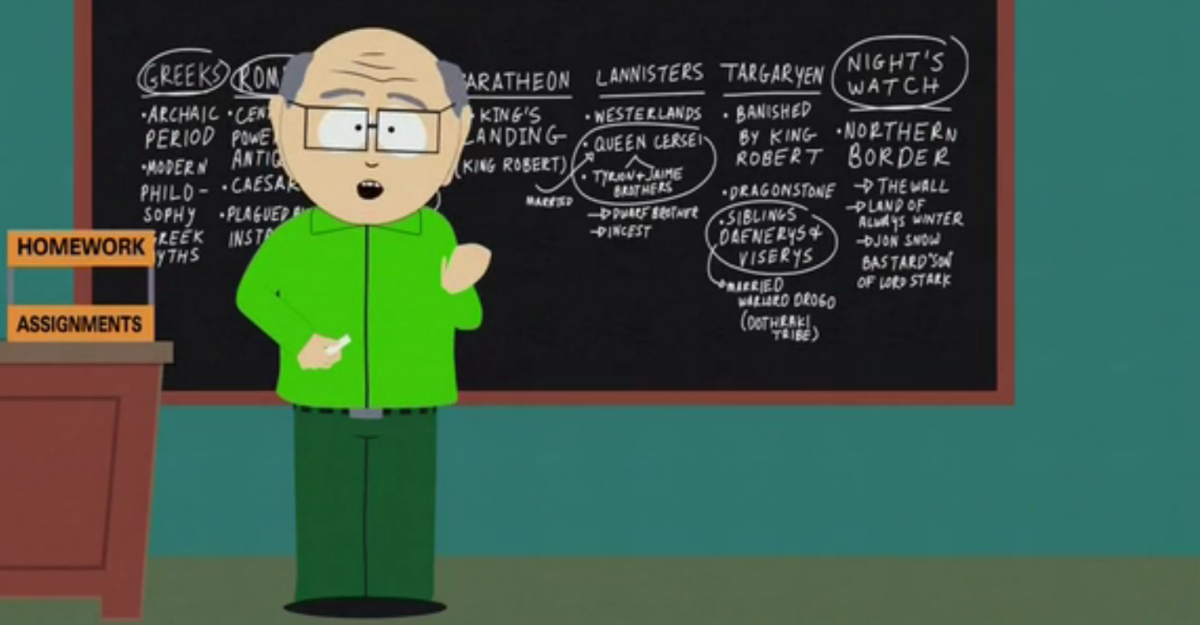 Referire la Urzeala Tronurilor în serialul South Park