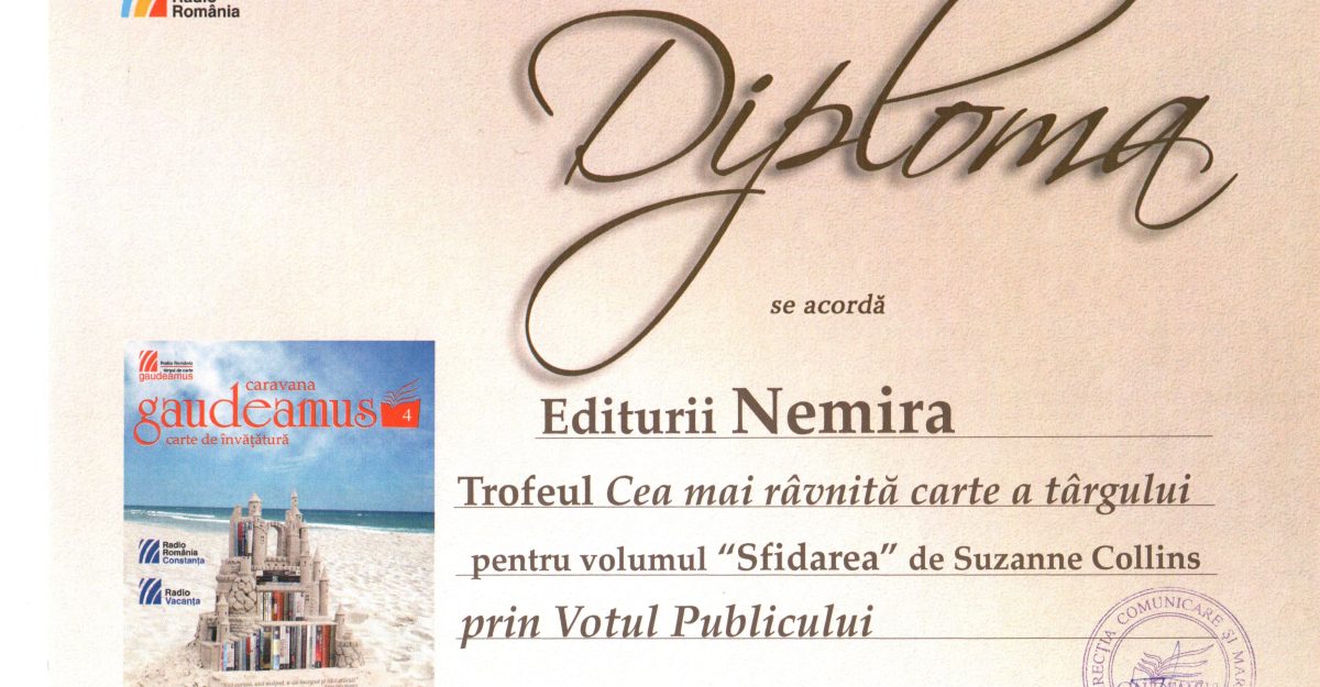 Editura Nemira a fost premiată la Târgul Gaudeamus Mamaia 2012