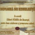 Editura Nemira a fost premiată la Salonul Editurilor Hunedorene – 2012