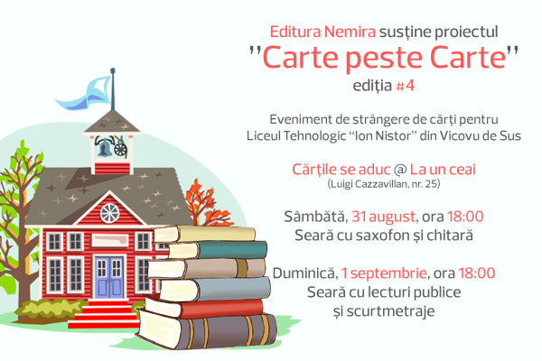 Editura Nemira se alătură proiectului „Carte peste Carte”