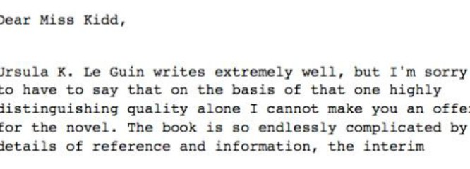 Scrisorile Ursulei K. Le Guin către editori. Şi ale acestora către ea