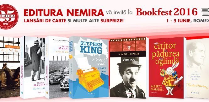 Noutăţile şi evenimentele Nemira la Bookfest 2016