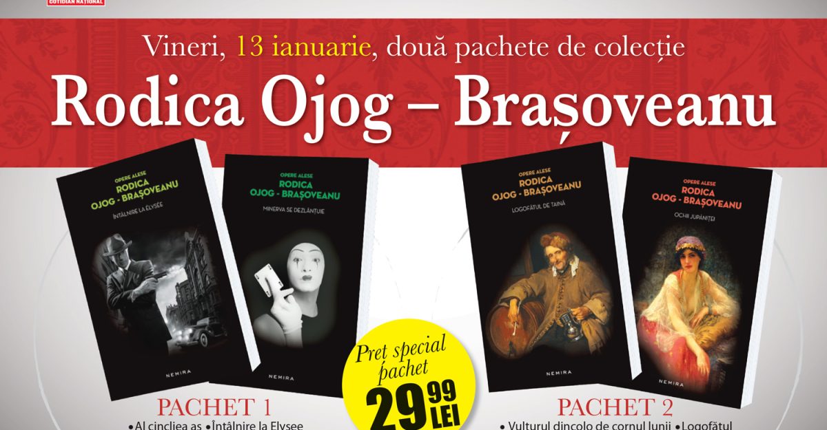 Rodica Ojog-Brașoveanu – pachete de colecție la chioșcurile de presă împreună cu Libertatea