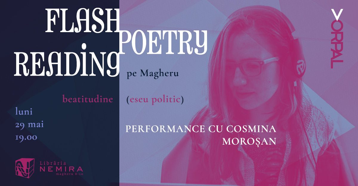Flash poetry reading pe Magheru: Cosmina Moroşan