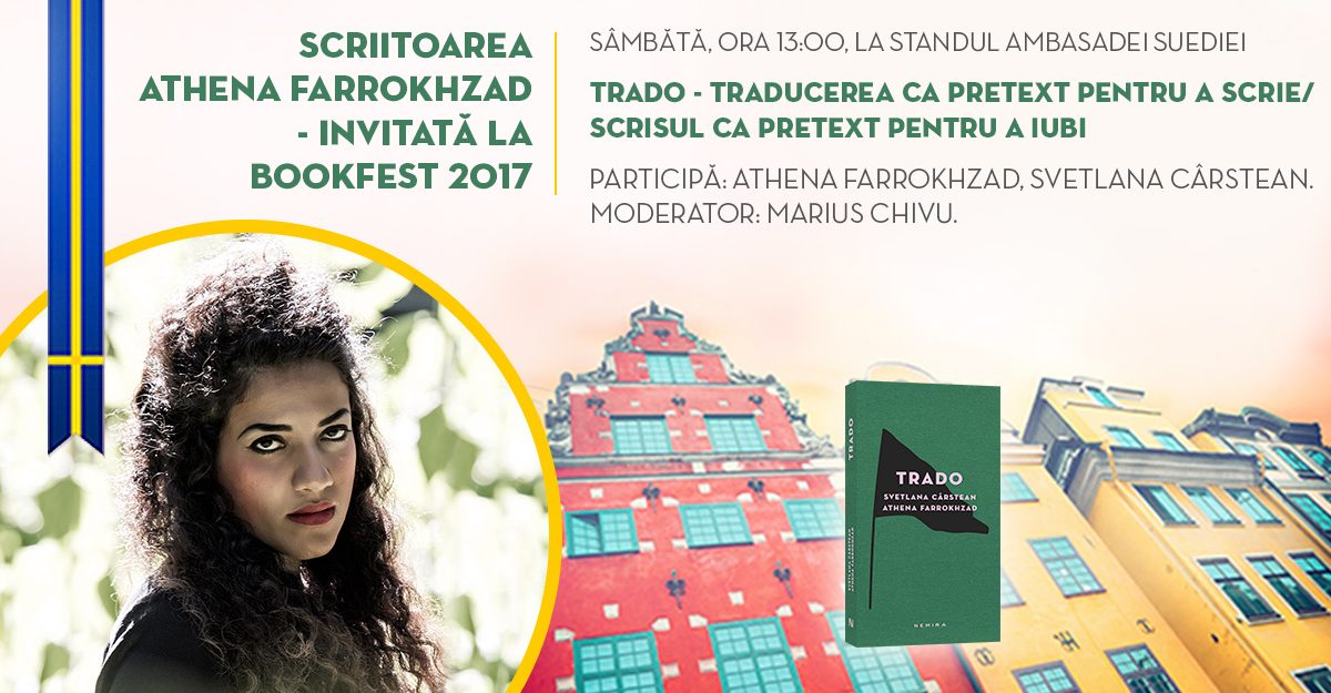 Athena Farrokhzad la București – invitată la Bookfest 2017