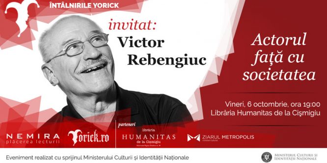 Victor Rebengiuc invitat la Întâlnirile Yorick – Actorul față cu societatea