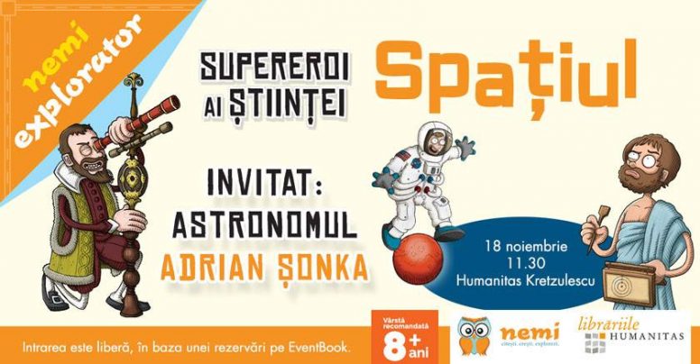 Atelier Supereroi ai științei cu astronomul Adrian Șonka