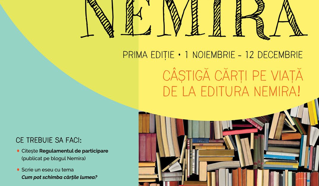 Editura Nemira anunță cei cinci câștigători ai Bursei de cititor, ediția I