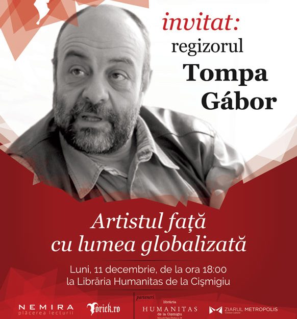 Regizorul Tompa Gábor la Întâlnirile Yorick, pe 11 decembrie