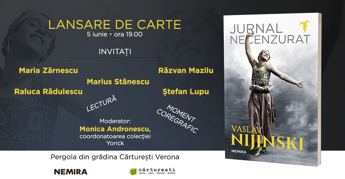 O lansare-eveniment: Jurnalul necenzurat al lui Vaslav Nijinski