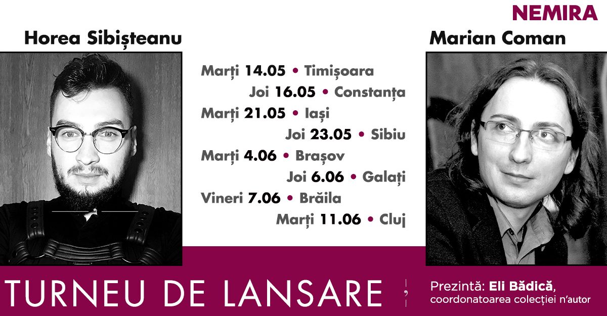 Scriitorii Marian Coman și Horea Sibișteanu – turneu de lansare n’autor în opt orașe