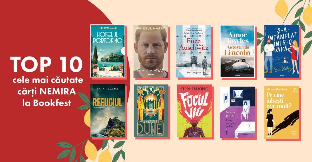Cele mai căutate cărți Nemira și Nemi la #Bookfest2023