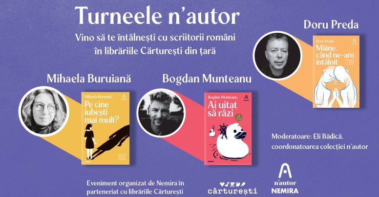 Turneele n’autor: vino să te întâlnești cu scriitorii români în librăriile Cărturești din țară
