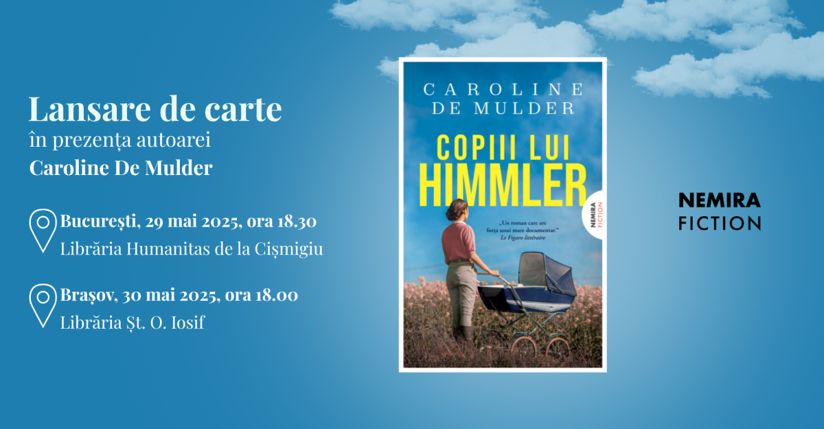 Scriitoarea Caroline De Mulder vine în România la finalul lunii mai pentru un turneu literar