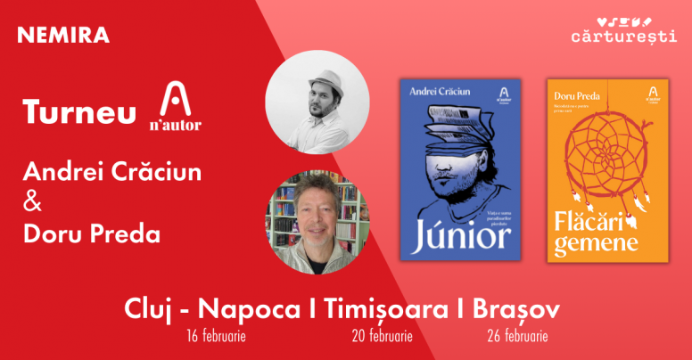 Nemira anunță un nou turneu n’autor cu Andrei Crăciun și Doru Preda
